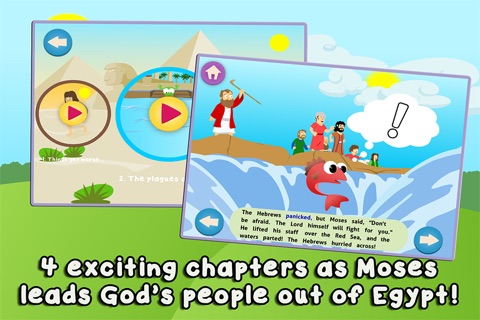 Moses and the Parting of the Red Sea: Bible Heroes - Teach Your Children with Stories, Songs, Puzzles and Coloring Games! screenshot 4