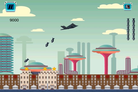 STEALTH BOMBER BLOW UP ATTACK - FUTURISTIC BUILDING BUSTER MANIA FREE screenshot 2