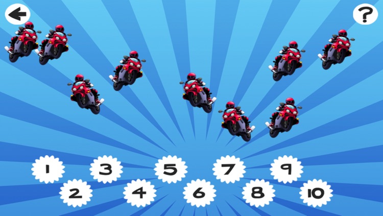 A Motorcycle Counting Game for Children: learn to count 1 - 10