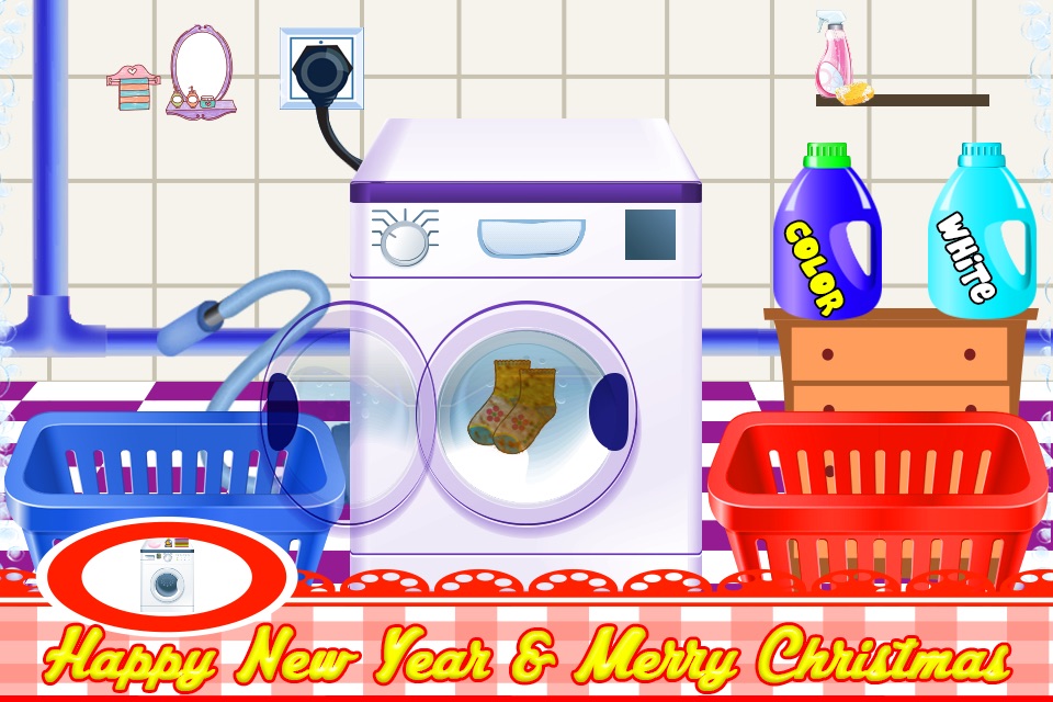 Santa Clothes Christmas Laundry 2014, Happy New Year 2015 screenshot 2