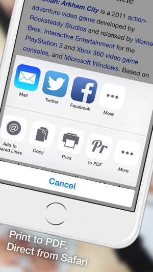 ‎Printability - print Safari page to PDF Screenshot