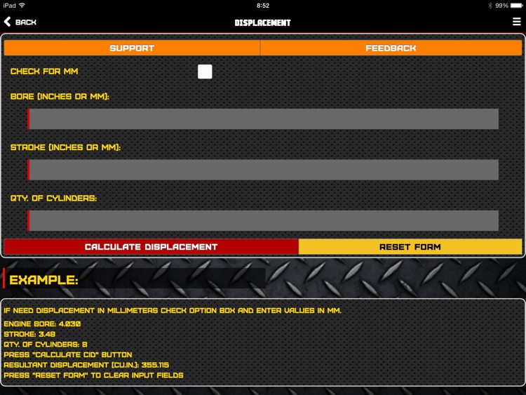Engine ToolBox Calculator "for iPad"
