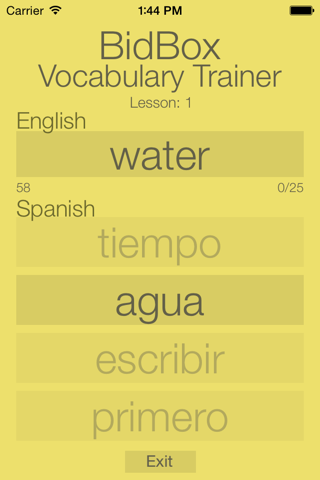Spanish 102 - Vocabulary screenshot 2