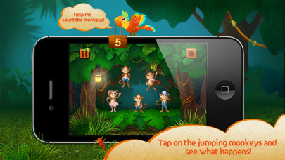 Kids Academy • 5 Little Monkeys - Interactive Nursery Rhyme. Fun music educational app for Baby, Toddlers and Preschool children. Screenshot 2