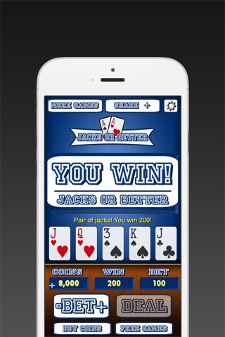 Pocket live Video Poker screenshot 2