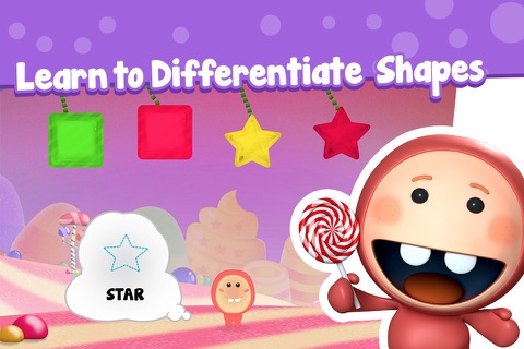 Candy Shapes Matching Puzzle Game - Fundamental Skills for Babies Series FREE screenshot 3