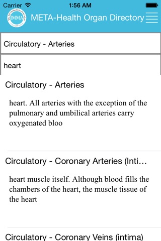 META-Health Organ Directory screenshot 2