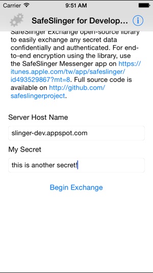 SafeSlinger Exchange for Developers