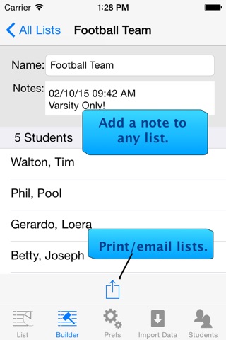 Student Lists for School, Staff and Administrators screenshot 3