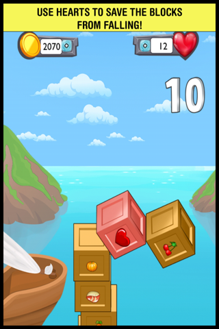 A Sky Block Tower Pop Game - don't make them boxes fall! screenshot 2