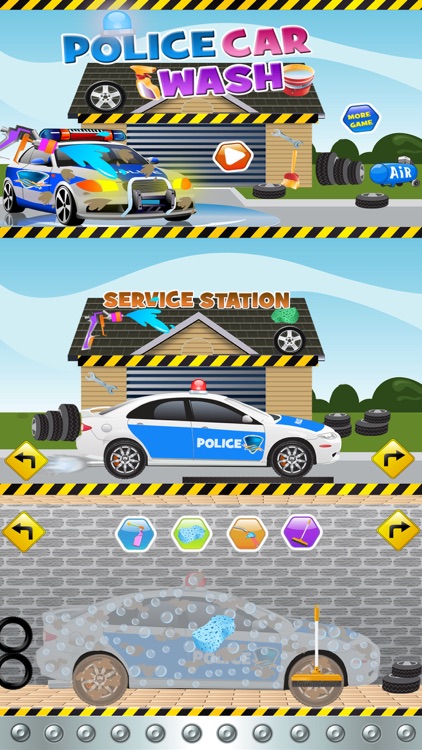 Police Car Wash Salon Cleaning & Washing Simulator