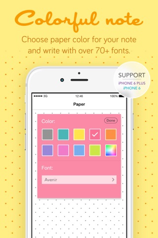Pastel Sticky Notes - Cute Colors Sticky Notes and Memos Today’s Notification Widget for iOS 8 screenshot 3