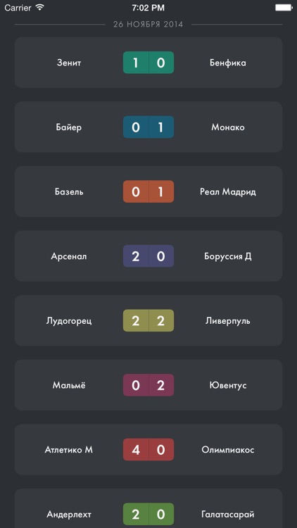 Футер — Лига Чемпионов