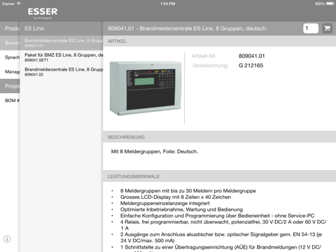 ESSER e-Catalog screenshot 4