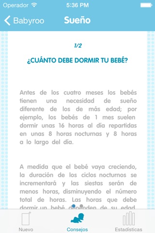 Babyroo / El seguimiento del crecimiento, desarrollo, alimentación y cuidado de tu bebé para España screenshot 4