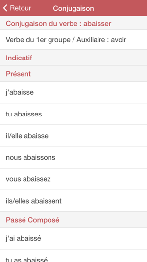 Conjuguer : le conjugueur simple et gratuit(圖2)-速報App
