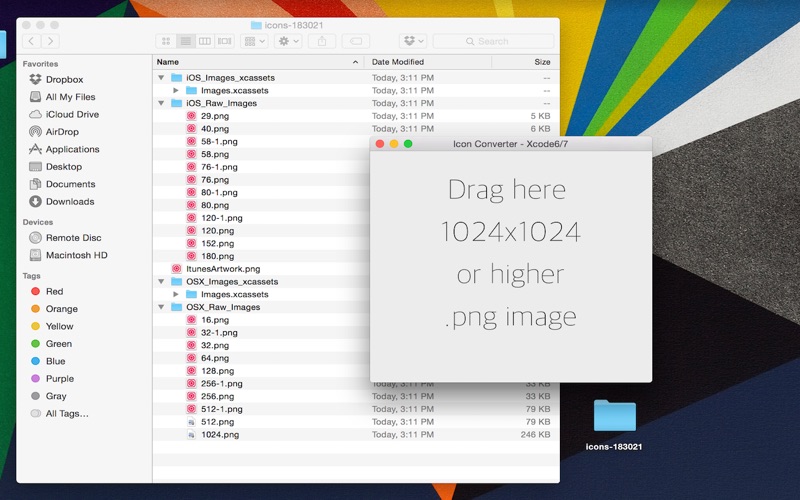 Icon Resizer - Convert icon image to xcassets thumbnail 1