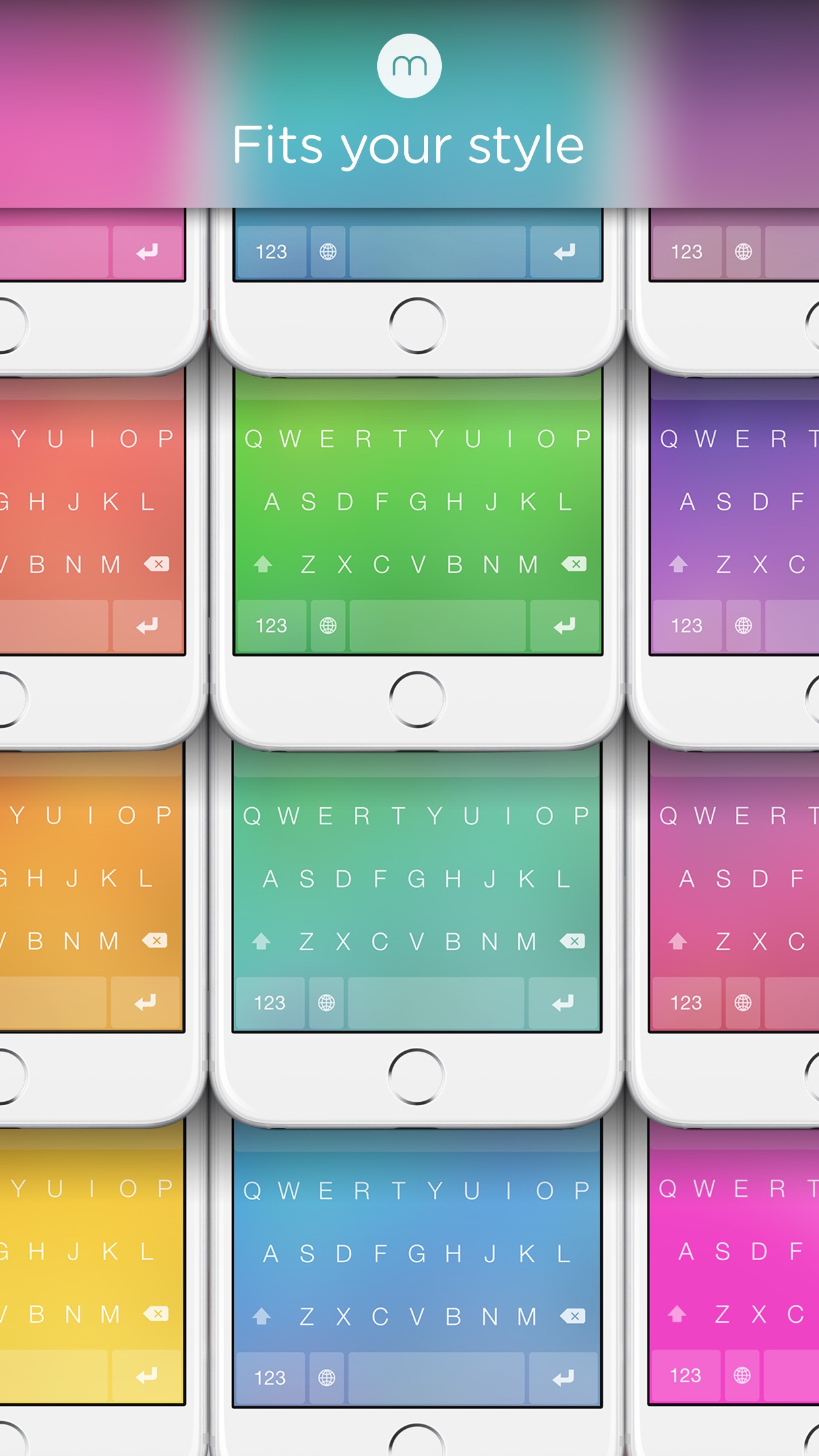 Screenshot do app Minuum - The Little Keyboard for Big Fingers