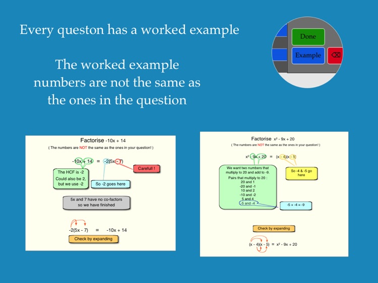 Factorise - algebra polynomials