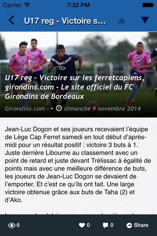 Girondins Infos screenshot 3