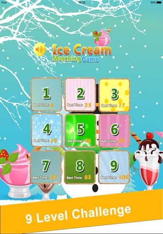 Ice Cream Matching Game : Fun Pairs Card For Girls & Kids screenshot 2