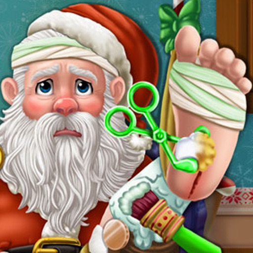 Santa Foot Doctor Game Icon