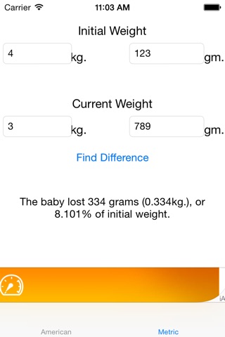 Pediac Weight Calculator screenshot 2