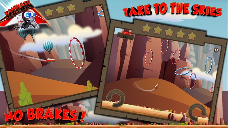 A Kamikaze Stickman Air-Wings Tiny Flying Glider screenshot-0