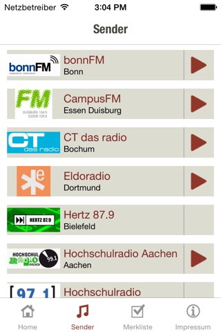 CampusRadios NRW screenshot 2