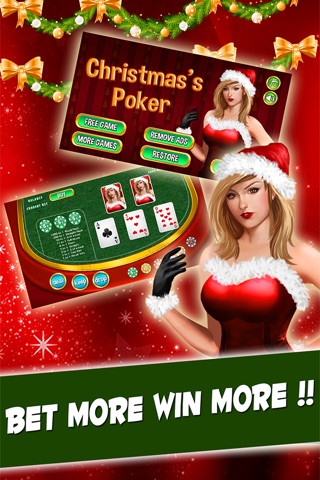 `` Chistmas Santa Poker - Top 5 Cards Poker  Casino Games screenshot 2