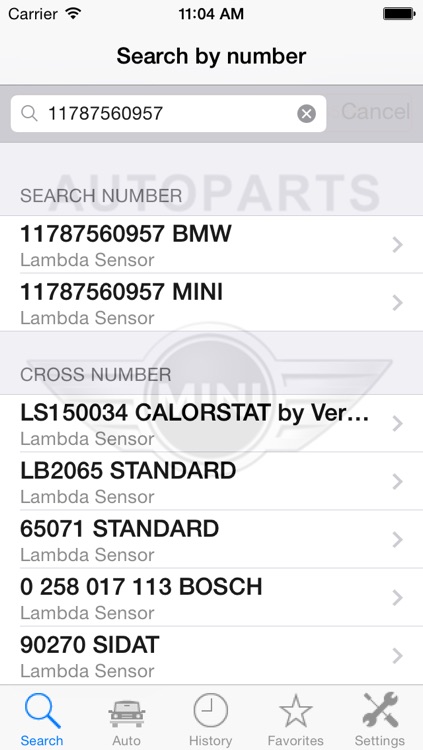 Autoparts for Mini