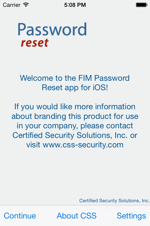 Password Reset screenshot 2