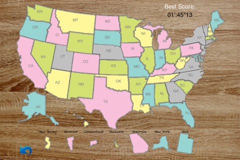 USA Map Master - Learning, puzzle game and test screenshot 2
