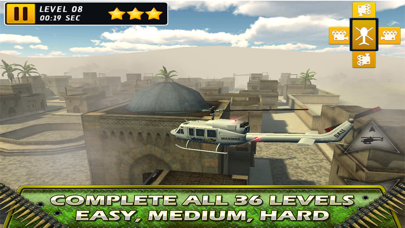 Helicopter flying Game 3D Army Heli Parkingのおすすめ画像1
