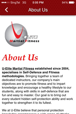 U-Elite Martial Fitness screenshot 2