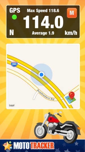 Motorcycle Ride Tracker -  GPS Moto Navigation for Bikers, M(圖1)-速報App