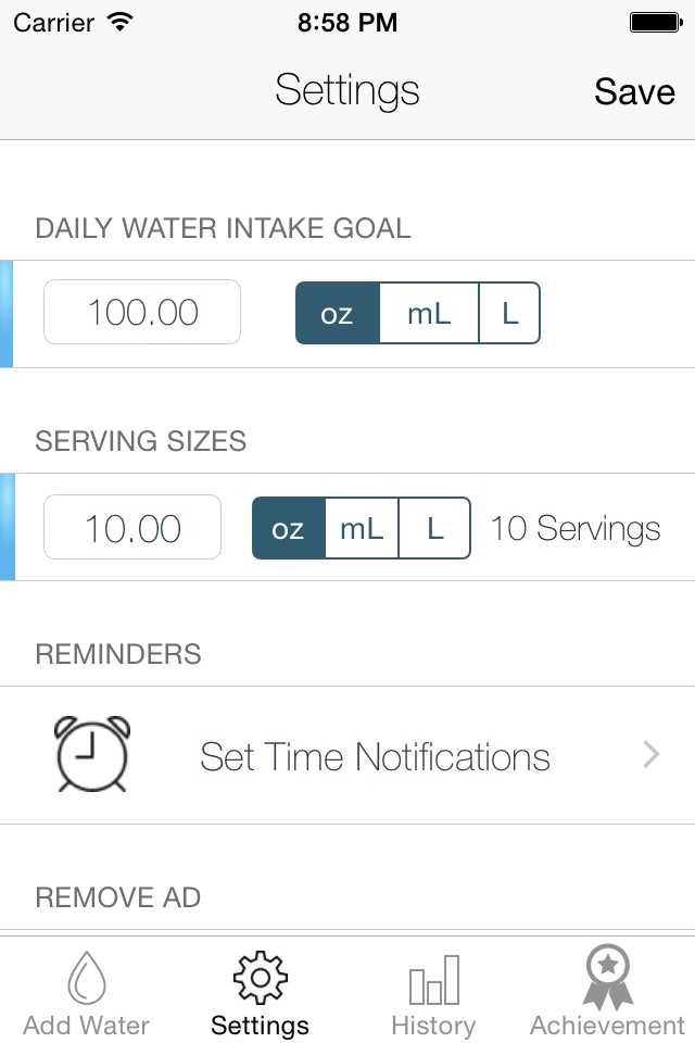 Splashy Water Tracker - Drink more water, Track daily water intake, Get hydration reminder screenshot 3