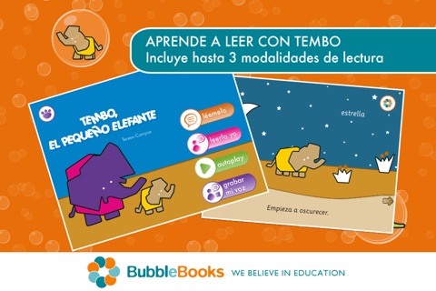 Tembo, el pequeño elefante. Libro interactivo infantil. Juegos de Memoria y Puzzle para niños. Aprende a leer con Tembo, una genial app educativa screenshot 2