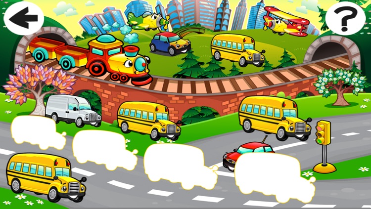 A Sort By Size Game of Cars and Vehicles for Children