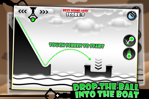 Drop the Ball into the Boat - free brain mini game screenshot 2
