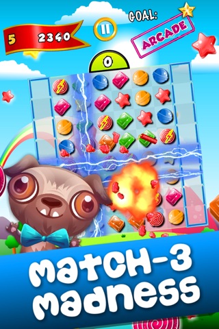 Candy Swap Match-3 - be an alien pop hero to feed hungry babies monsters screenshot 2