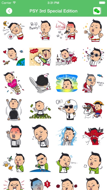 Sticker Play at Wechat