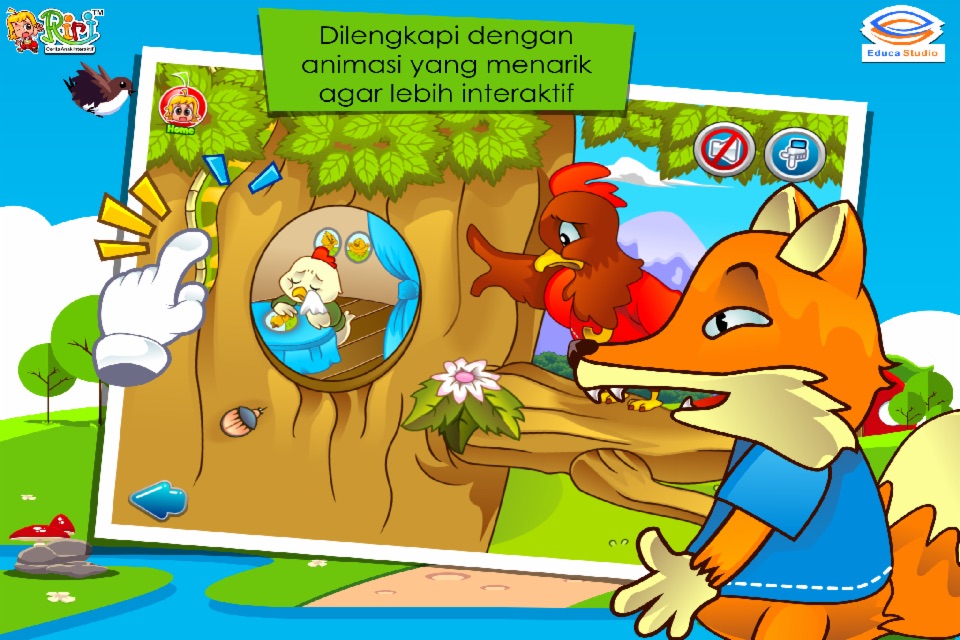Ayam Jantan dan Rubah Licik - Cerita Anak Interaktif screenshot 3