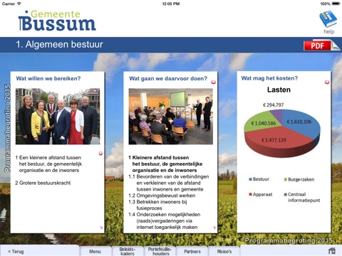 Begrotingsapp Gemeente Bussum 2015 screenshot 3