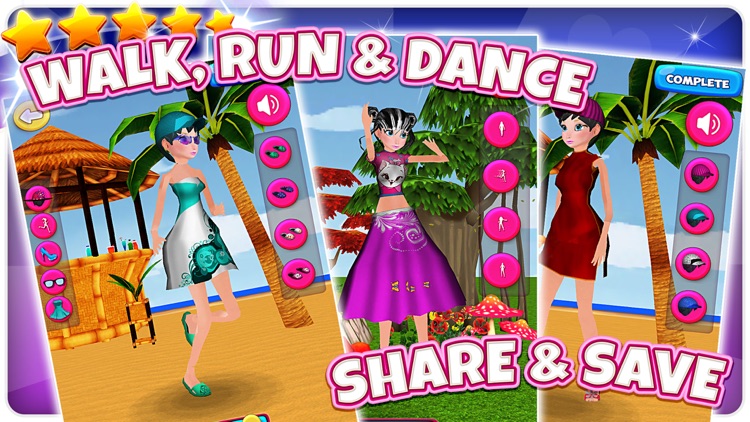 A 3D Dancing Fashion Dress Up - Princess Disco Party Free Game for Girls screenshot-4