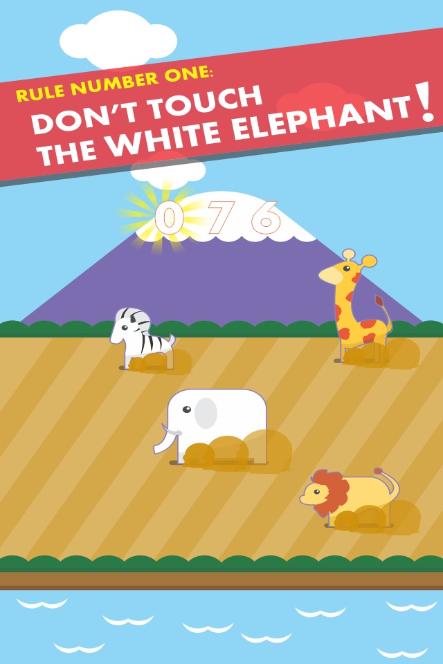 Cute White Elephant - Fun Reflex Game from the makers of Growing Pug screenshot 2