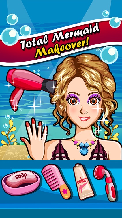 A Mermaid Princess Salon Spa Makeover - fun little nose & leg make up kids games for girls