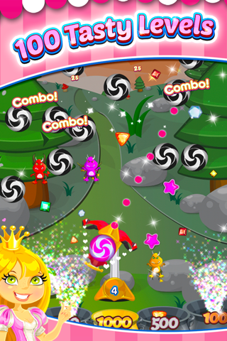 Little Pink Princess Candy Quest - Bubble Shooter Game screenshot 3