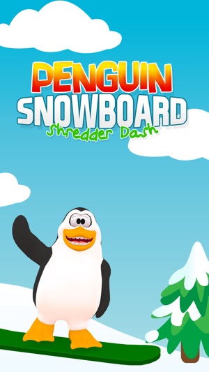 Penguin Snowboard Shredder Dash: Downhil