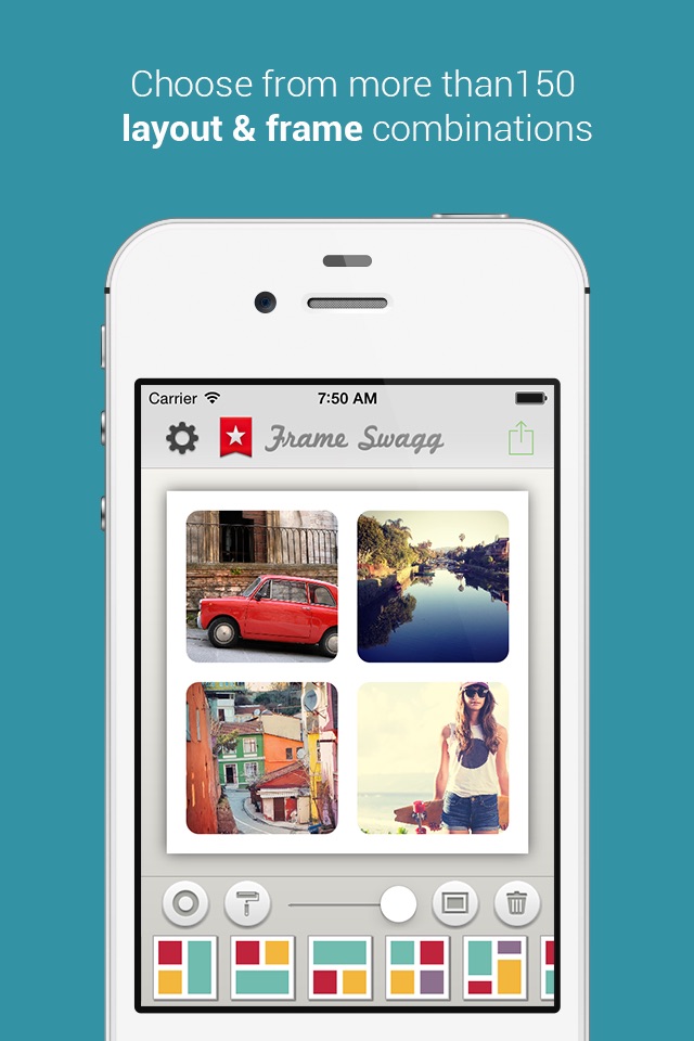 Frame Swagg - Photo collage maker to stitch pic for Instagram FREE screenshot 2